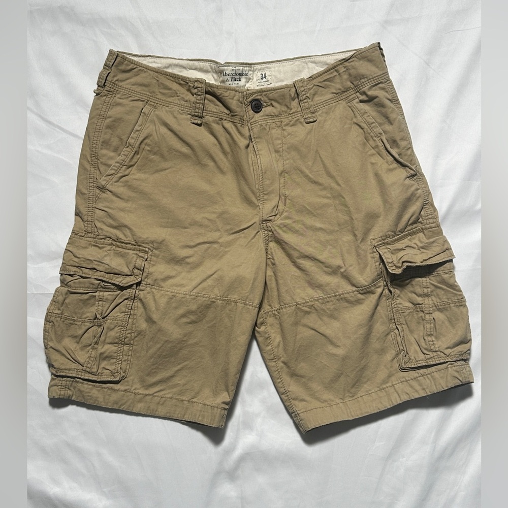 Abercrombie & Fitch Men's Khaki Cargo Shorts